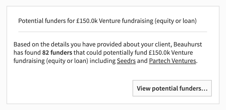 Funds for your client