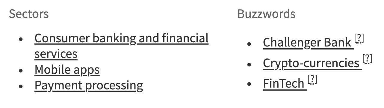 company classifications