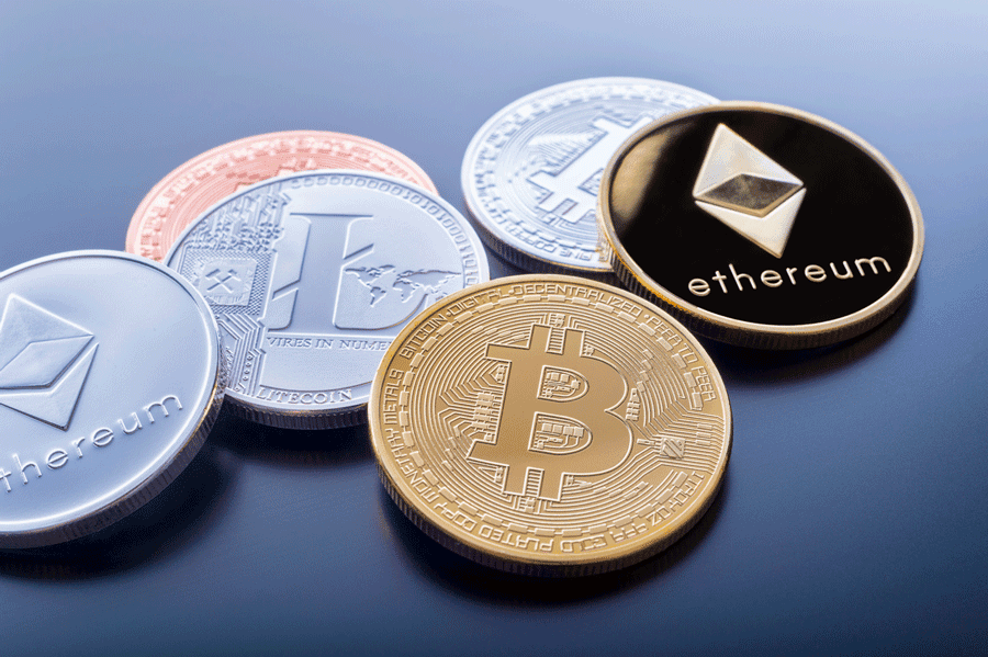Cryptocurrencies Bitcoin and Ethereum