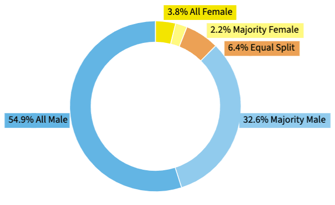 Gender balance of tech companies