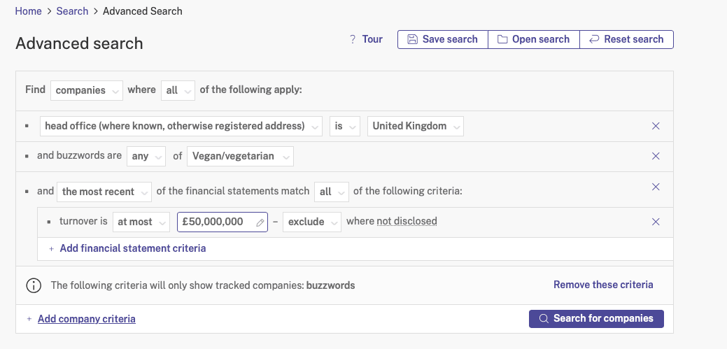 Advanced Search: Company Criteria Search "United Kingdom"