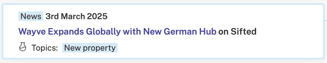 News topics feature