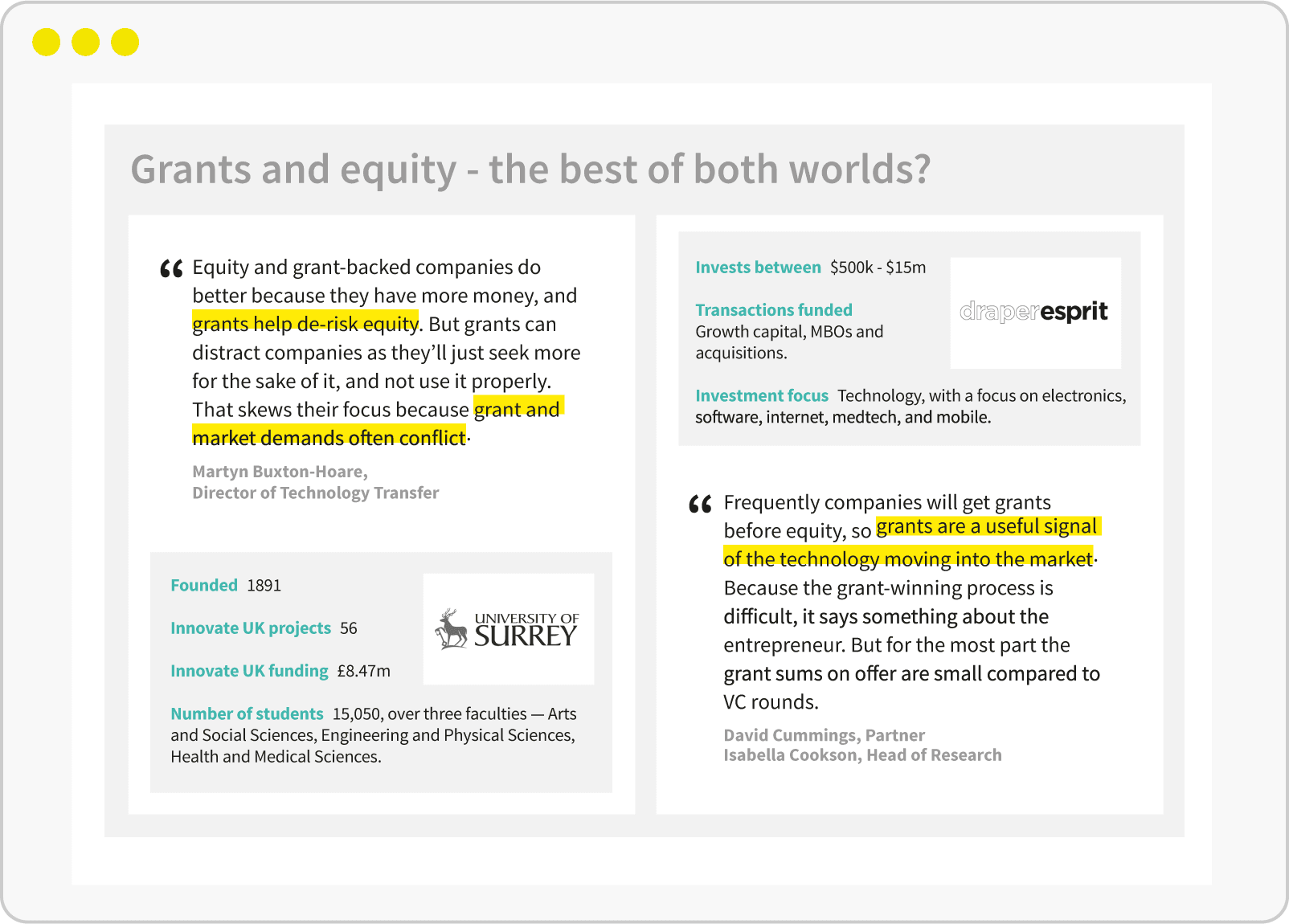 Funding innovation — distribution of equity and grant funding by region