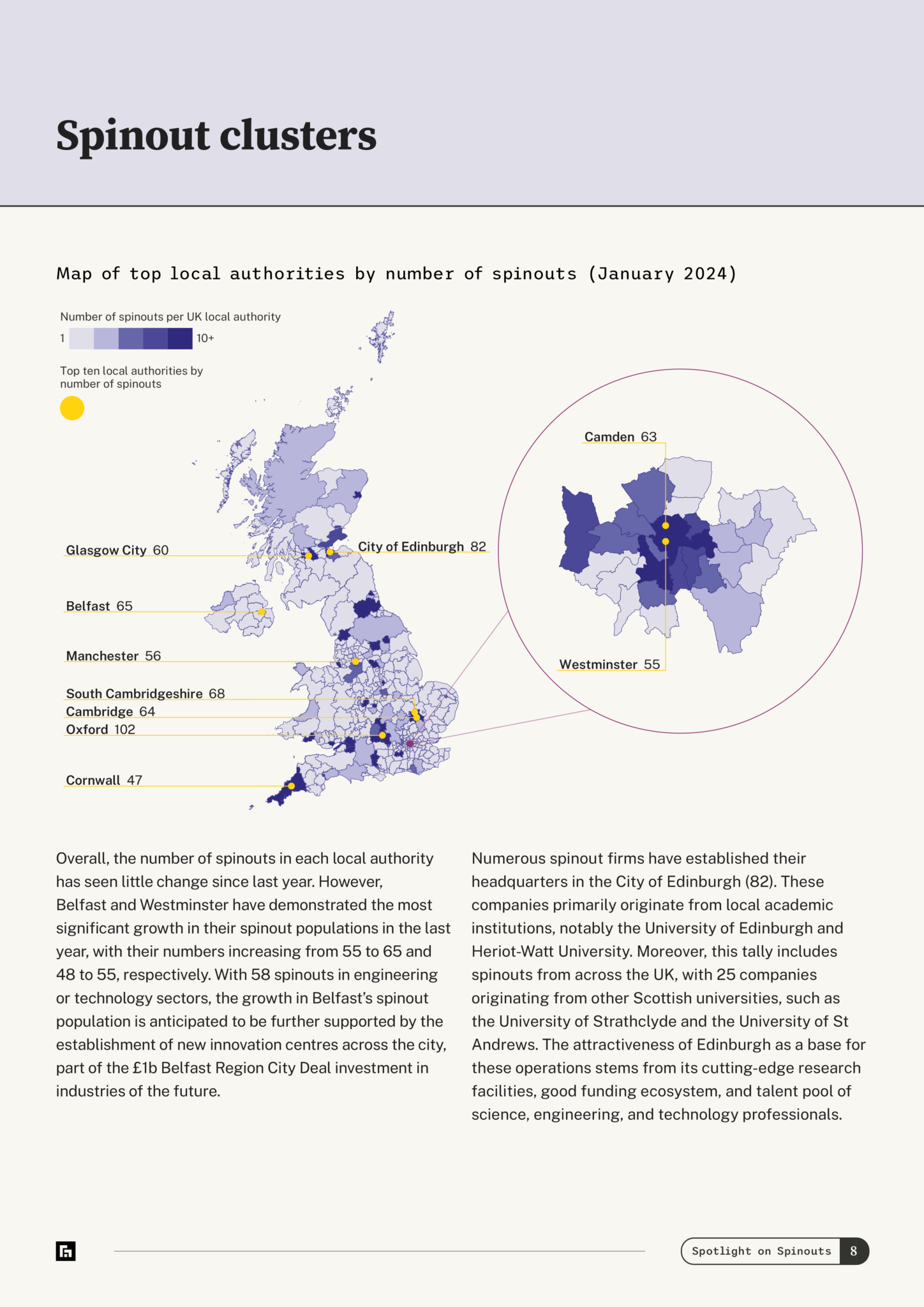 Spotlight on Spinouts 2024 — spinout clusters